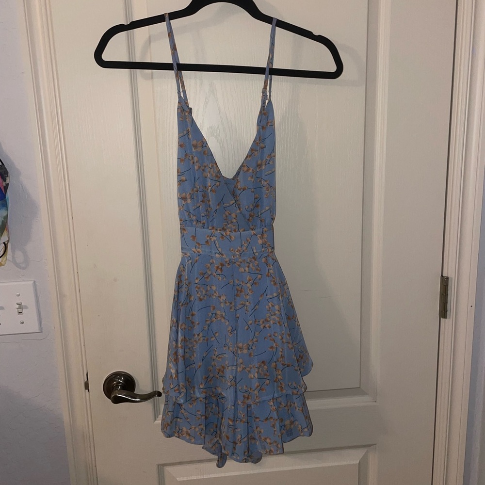 Blue Floral Romper